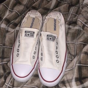 White Slip-On Converse, Size 11, no laces, NWOT!